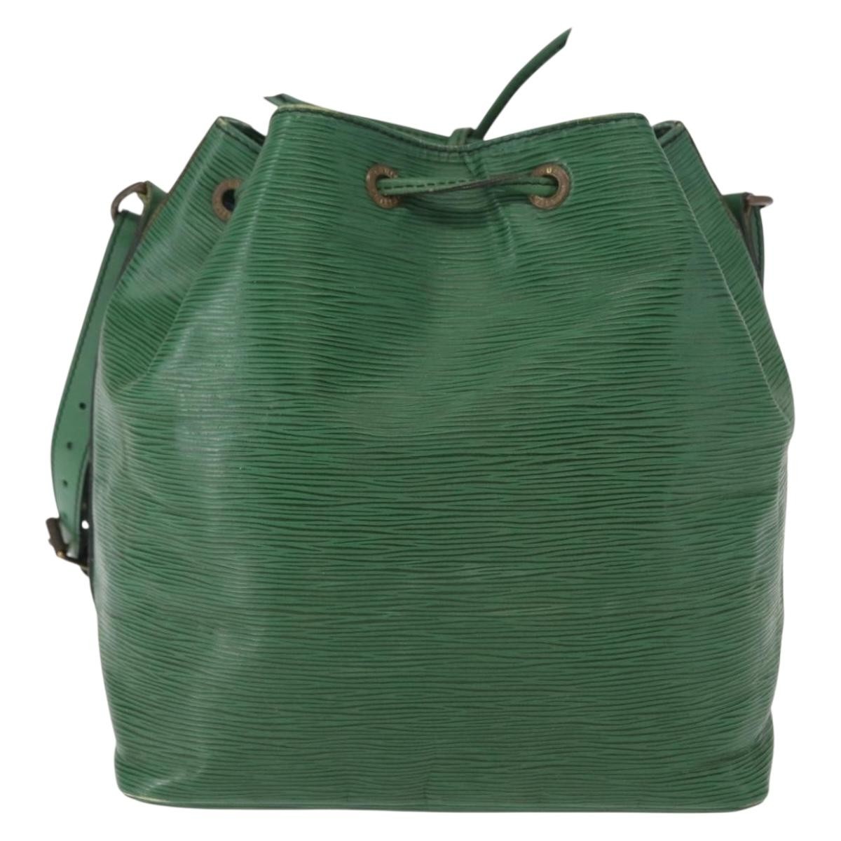 Louis Vuitton Petit Noe Handbag Green Leather Good condition - Back View