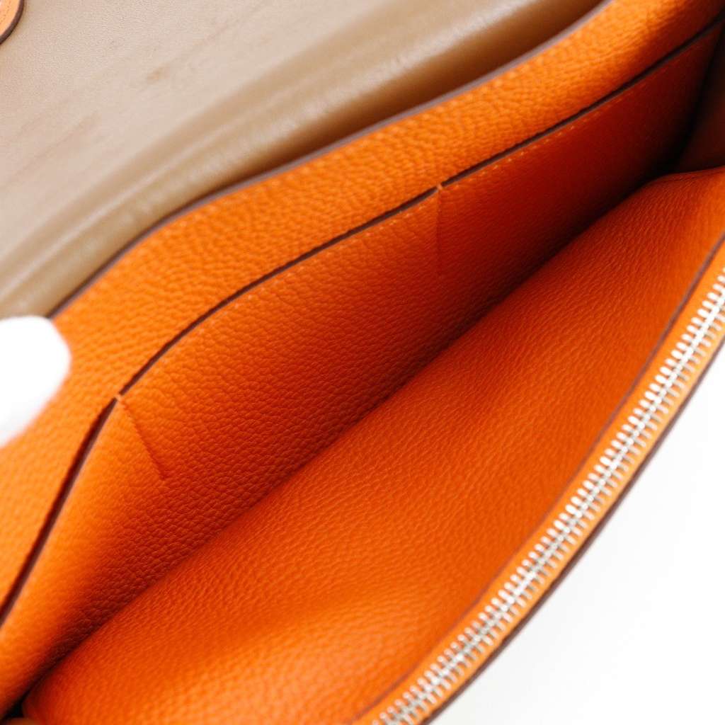 Hermès Dogon Duo Combined Wallet Brown Leather Good condition - Box View