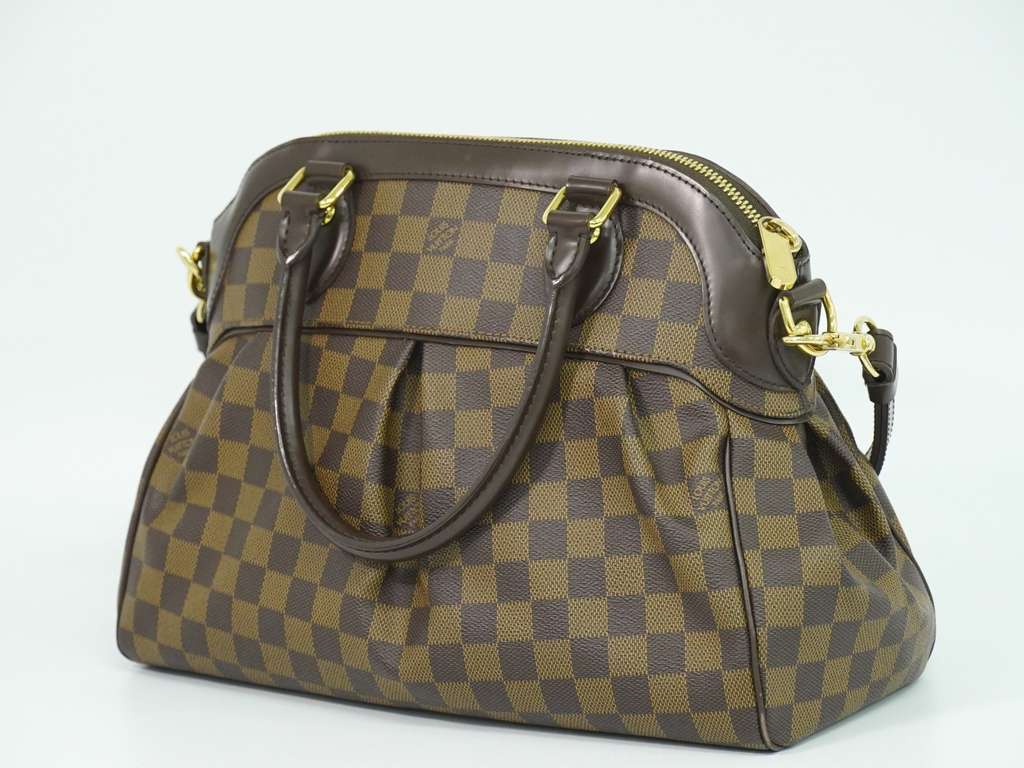 Louis Vuitton Trevi Handbag Brown Canvas Good condition - Back View