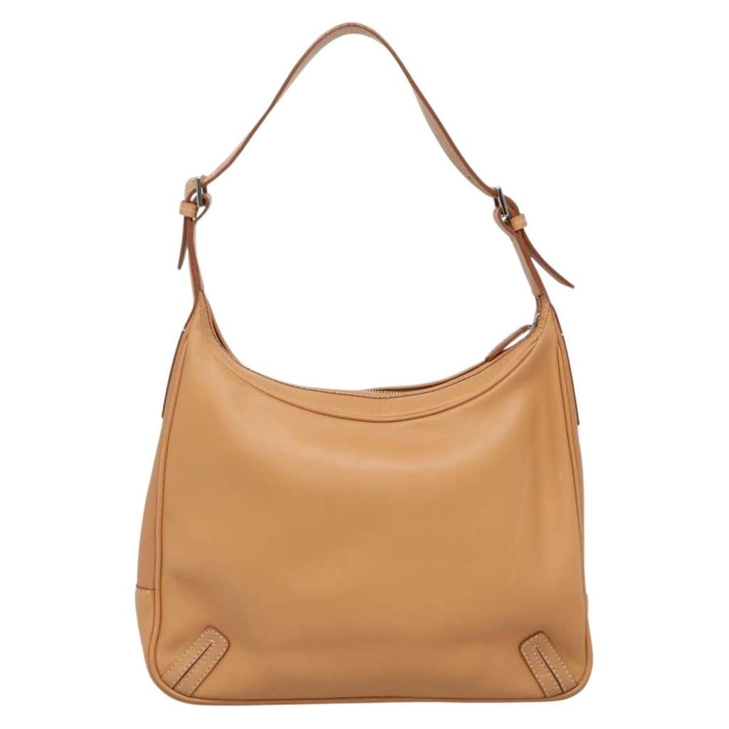 Burberry Shoulder Bag Beige Leather Good condition - Back View