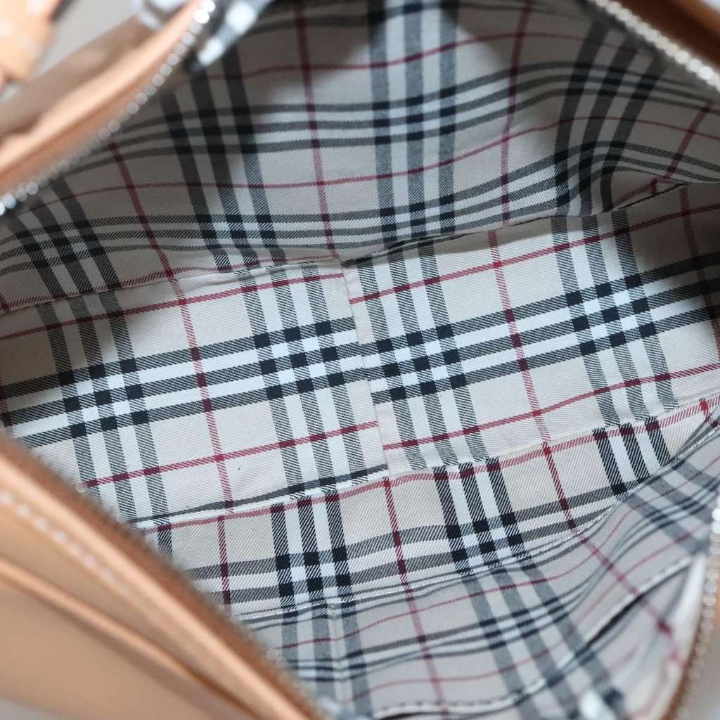Burberry Shoulder Bag Beige Leather Good condition - Box View
