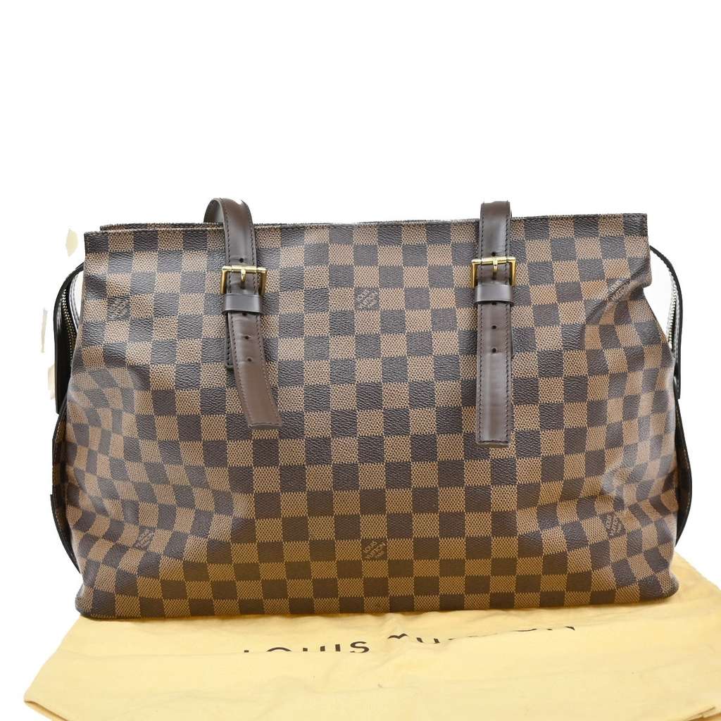 Louis Vuitton Chelsea Handbag Brown Leather Good condition - Model View