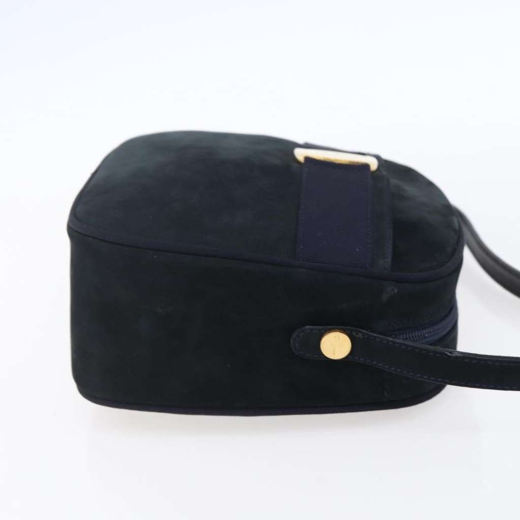 Salvatore Ferragamo Vala Shoulder Bag Navy Leather Good condition - Model View