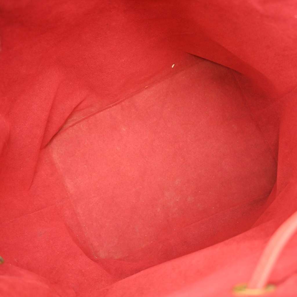 Louis Vuitton Petit Noe Handbag Red Leather Fair condition - Inside View