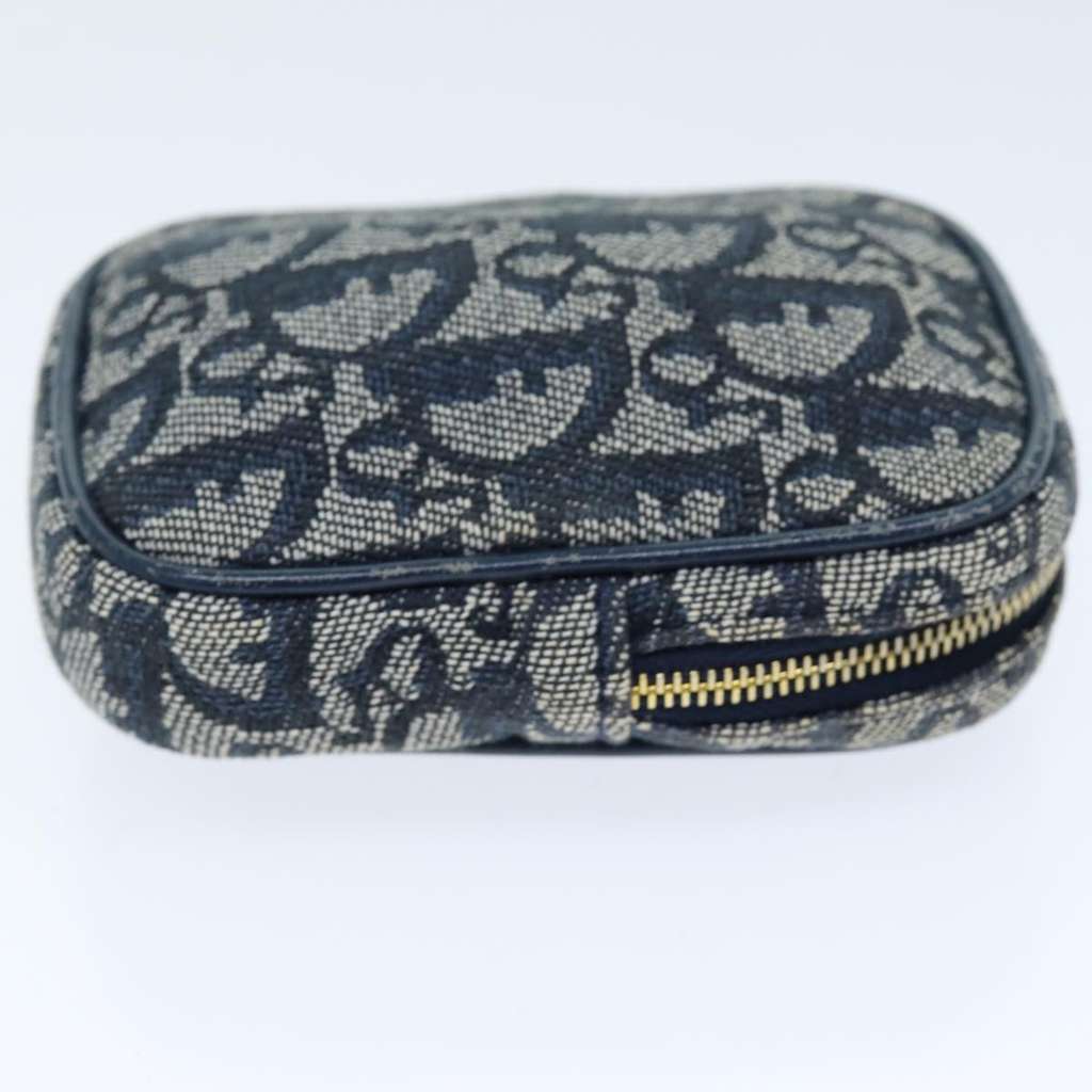 Christian Dior Vintage Trotter Pouch Navy Canvas Good condition - Inside View