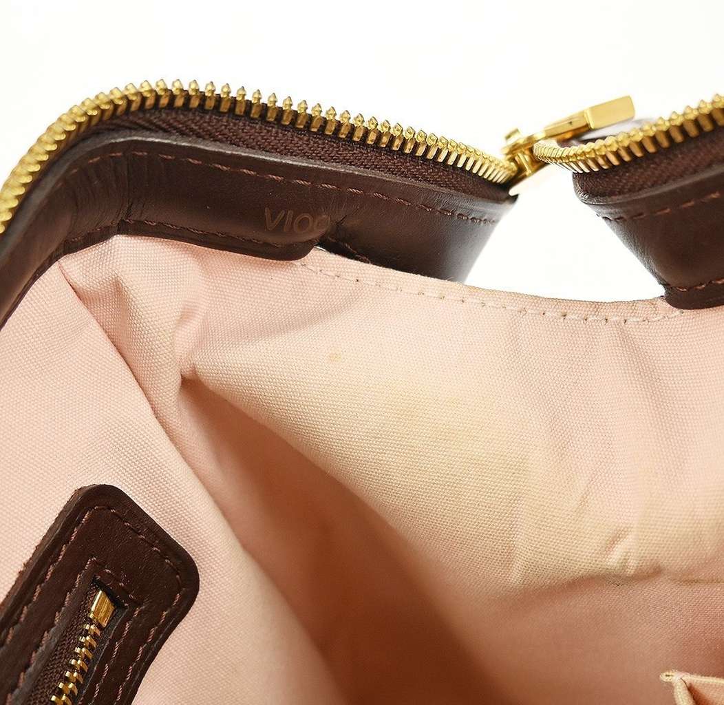 Louis Vuitton Josephine Handbag Burgundy Canvas Good condition - Box View