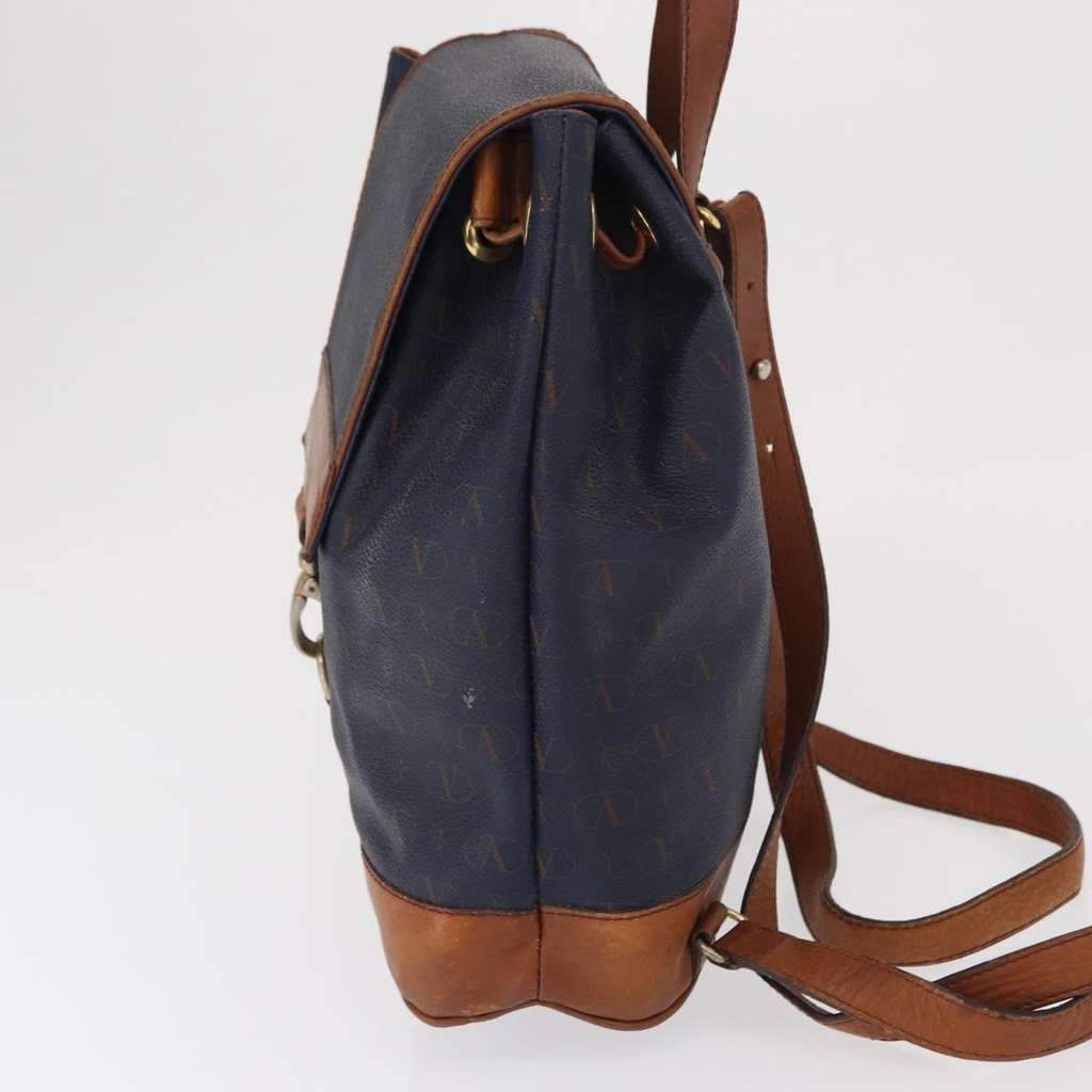 Valentino Garavani Vintage Backpack Navy Leather Fair condition - Inside View