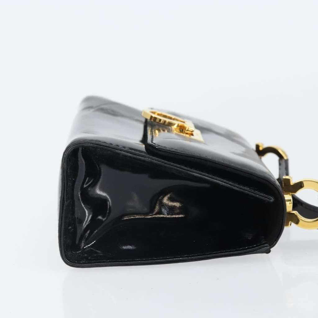 Salvatore Ferragamo Gancini Shoulder Bag Black Fair condition - Inside View