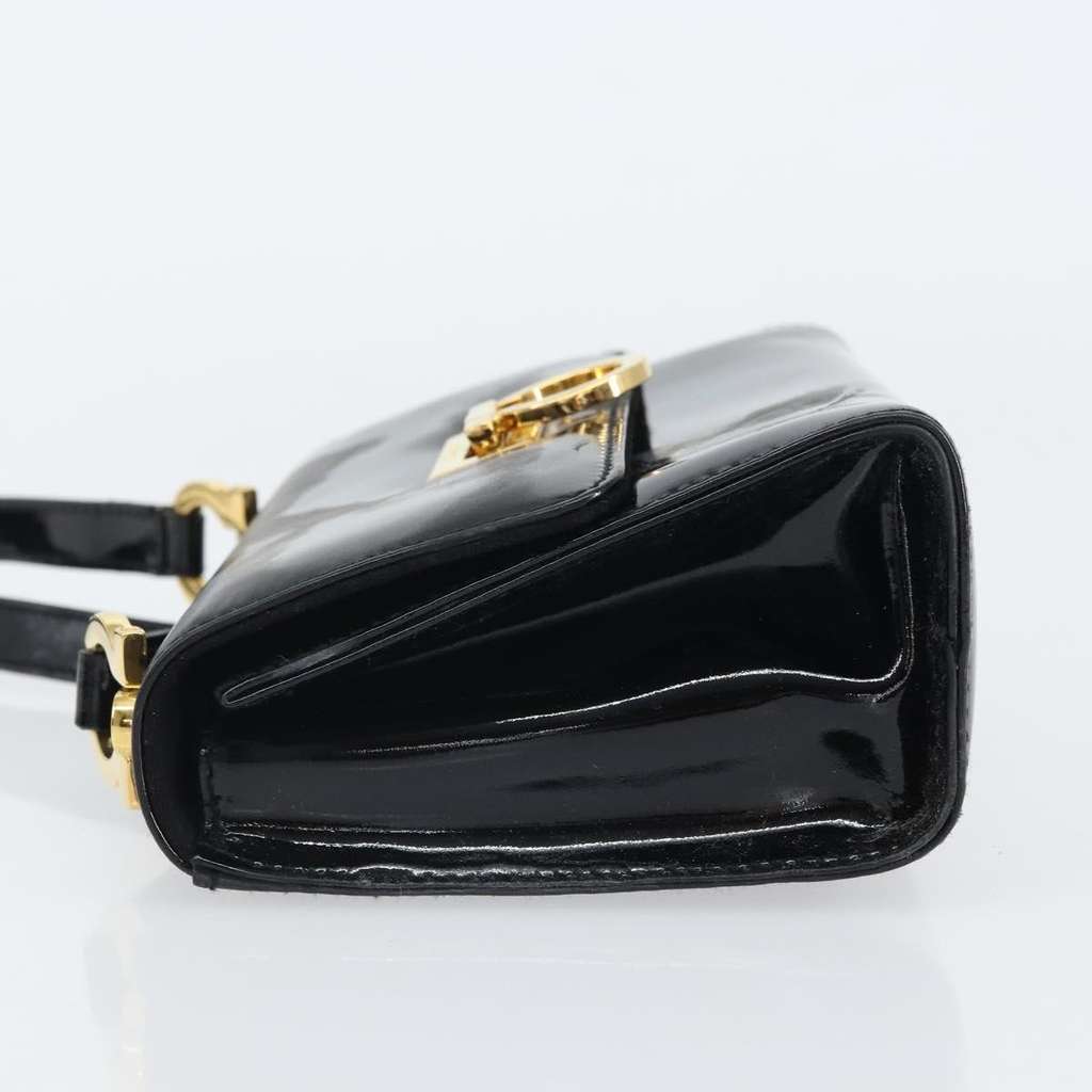 Salvatore Ferragamo Gancini Shoulder Bag Black Fair condition - Model View