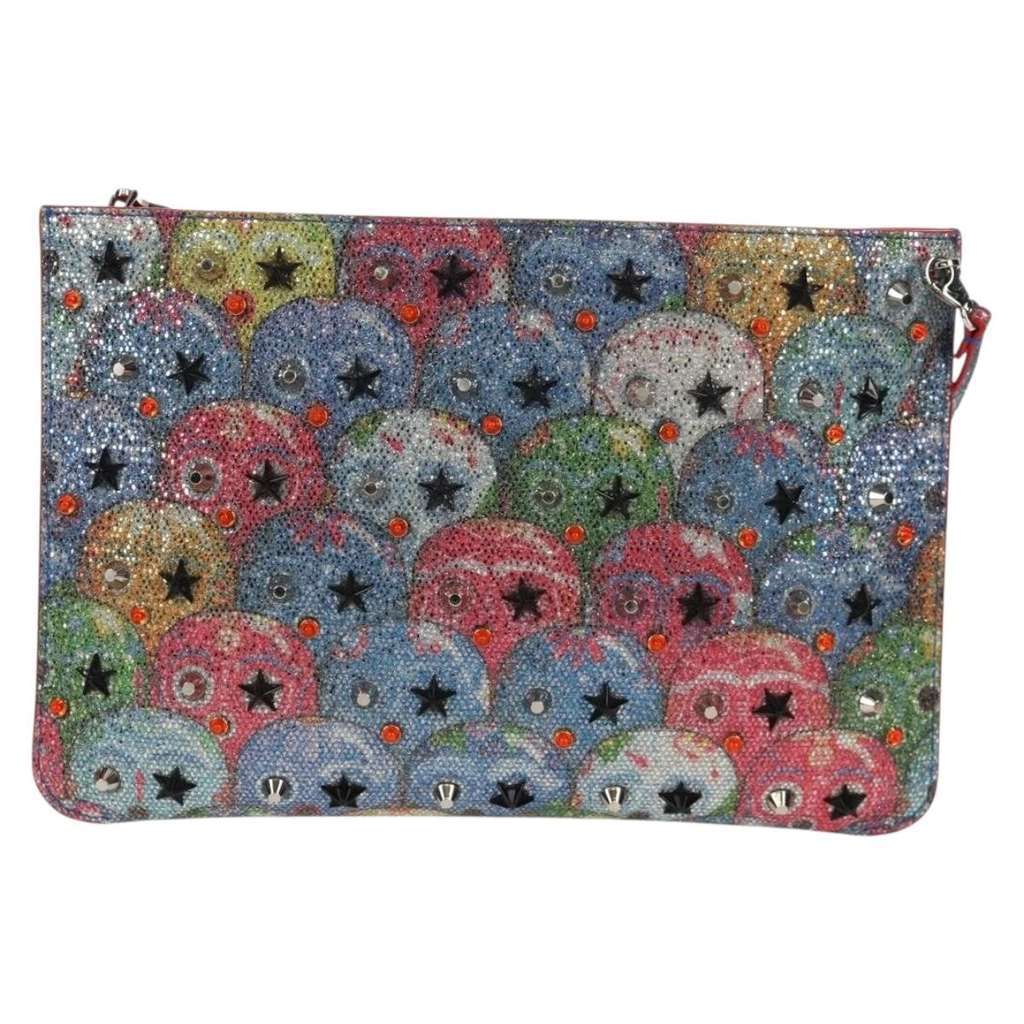 Christian Louboutin Loubiclutch Red Canvas Good condition - Back View