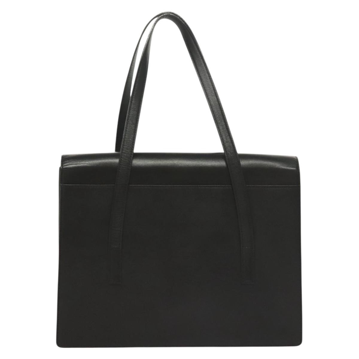 Burberry Vintage Handbag Black Leather Good condition - Back View