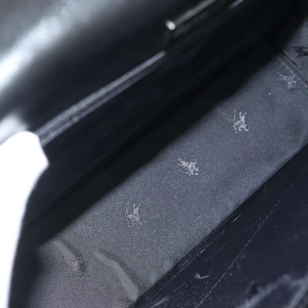 Burberry Vintage Handbag Black Leather Good condition - Box View