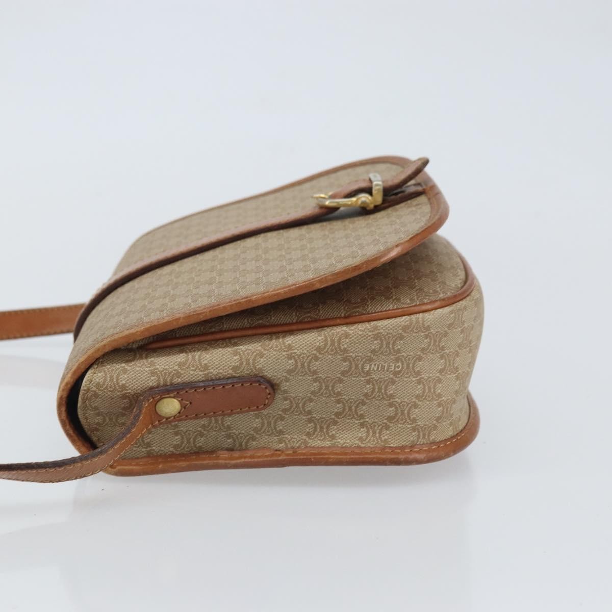 Celine Vintage Macadam Shoulder Bag Beige Canvas Good condition - Model View