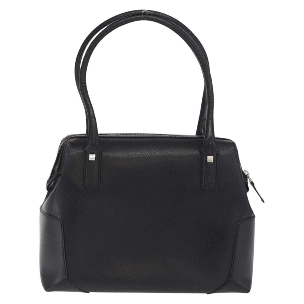 Salvatore Ferragamo Vintage Handbag Black Leather Good condition - Back View