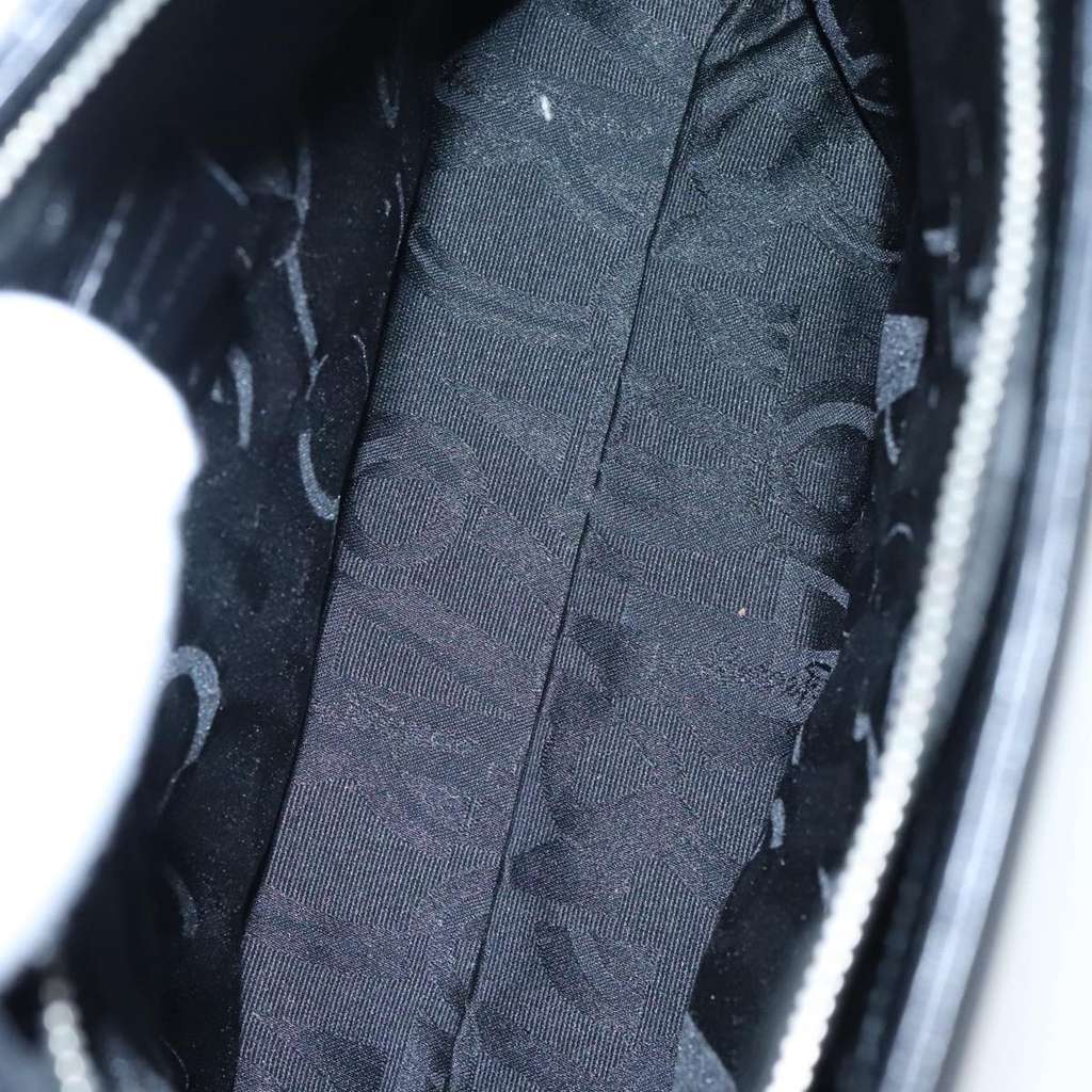 Salvatore Ferragamo Gancini Shoulder Bag Black Leather Good condition - Box View