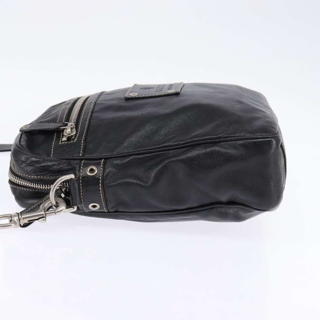 Gucci Front Zip Messenger Black Leather Good condition - Inside View