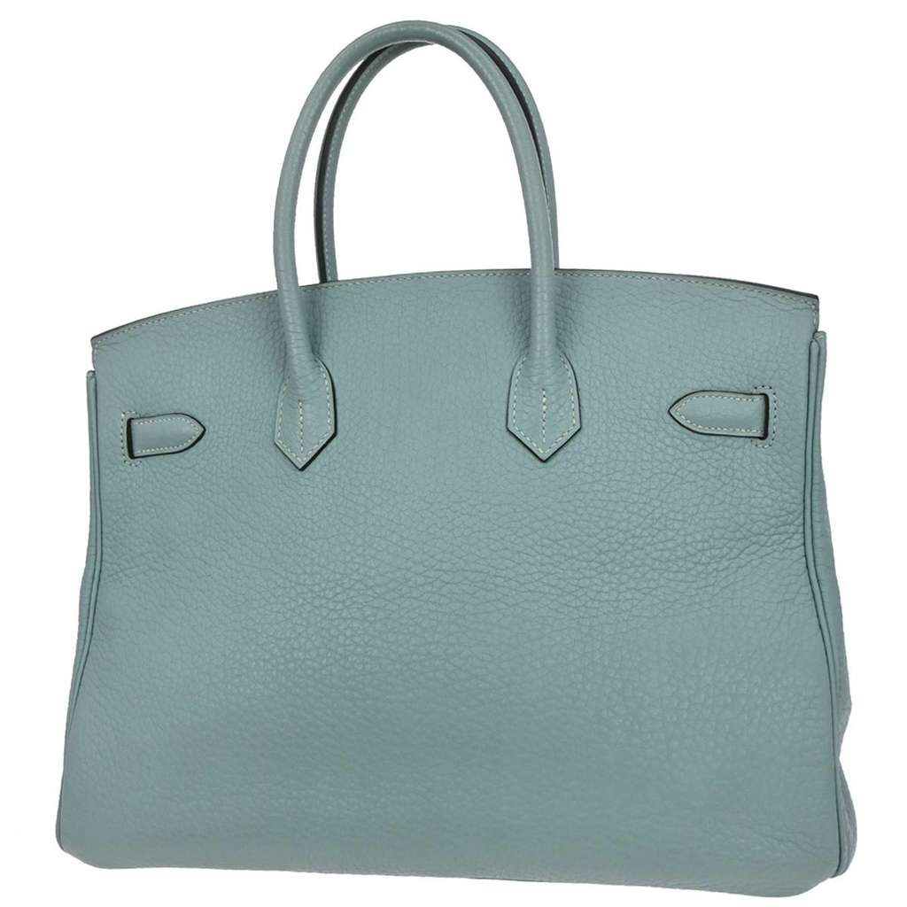 Hermès Birkin Handbag Blue Leather Good condition - Back View