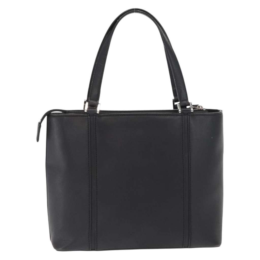 Burberry Vintage Handbag Black Leather Good condition - Back View