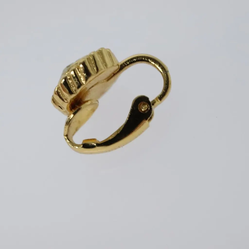 Dior Vintage clip-on earrings Gold Metal Good - Inside View