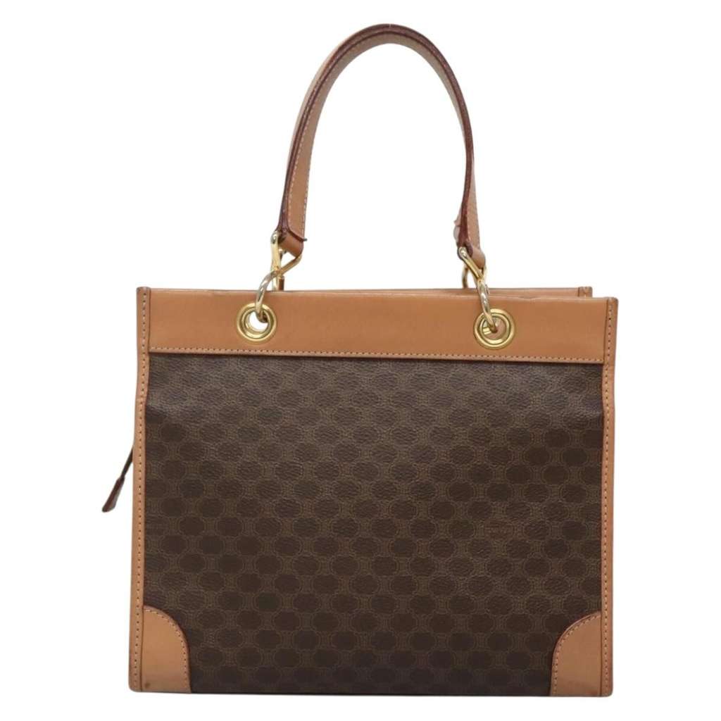 Celine Vintage Macadam Handbag Brown Canvas Good condition - Back View