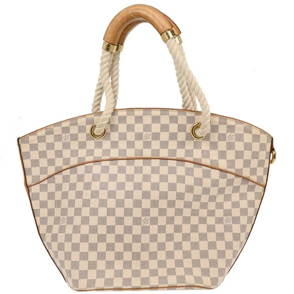 Louis Vuitton Pampelonne Handbag White Canvas Good - Front View