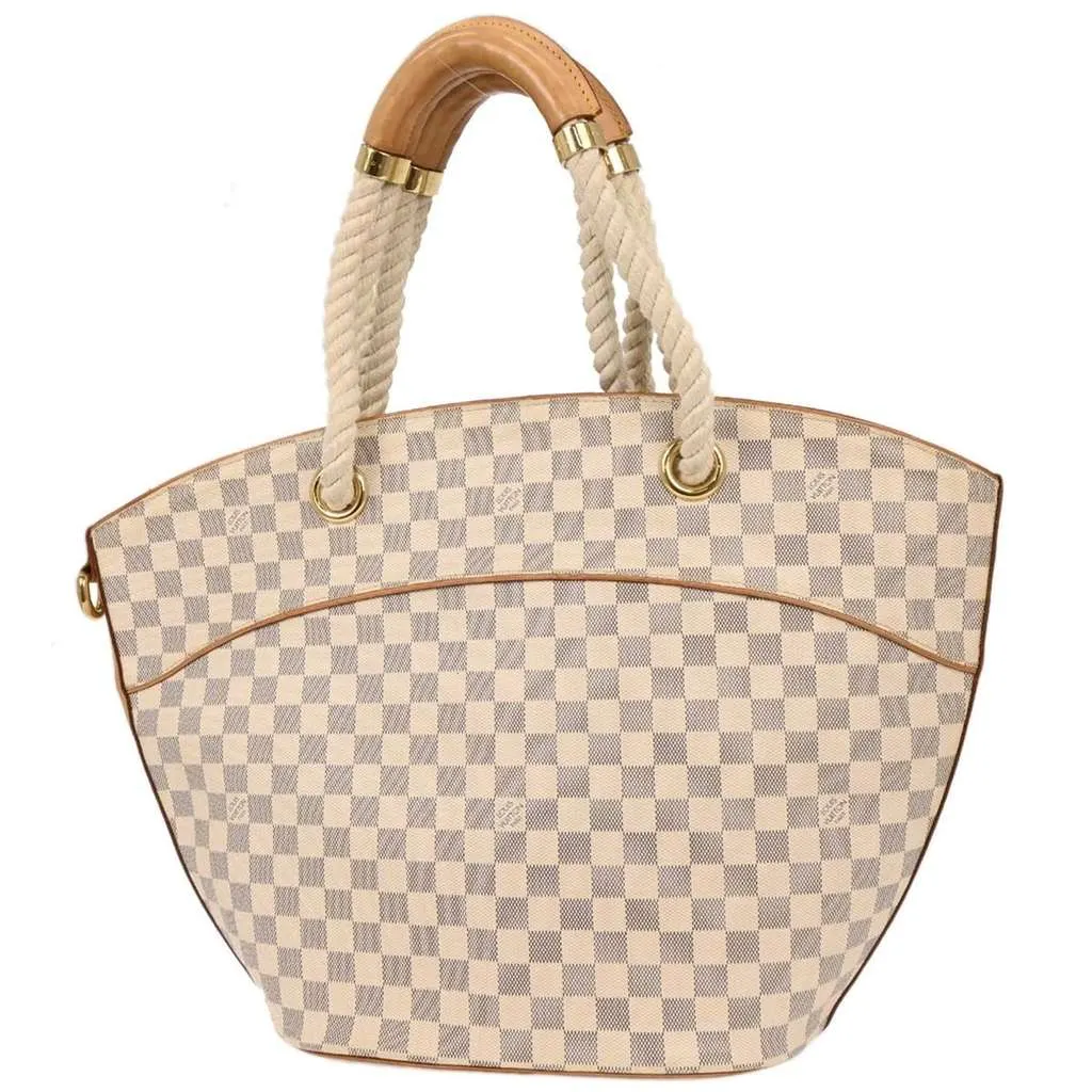 Louis Vuitton Pampelonne Handbag White Canvas Good - Back View