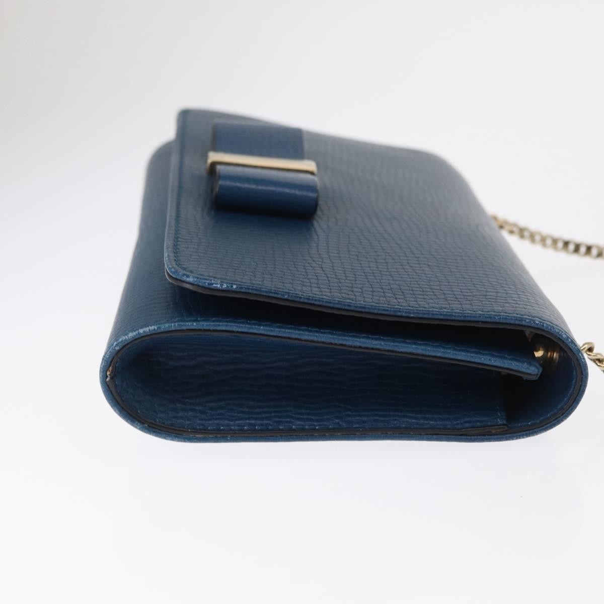 Chloe Vintage Shoulder Bag Blue Leather Good condition - Inside View