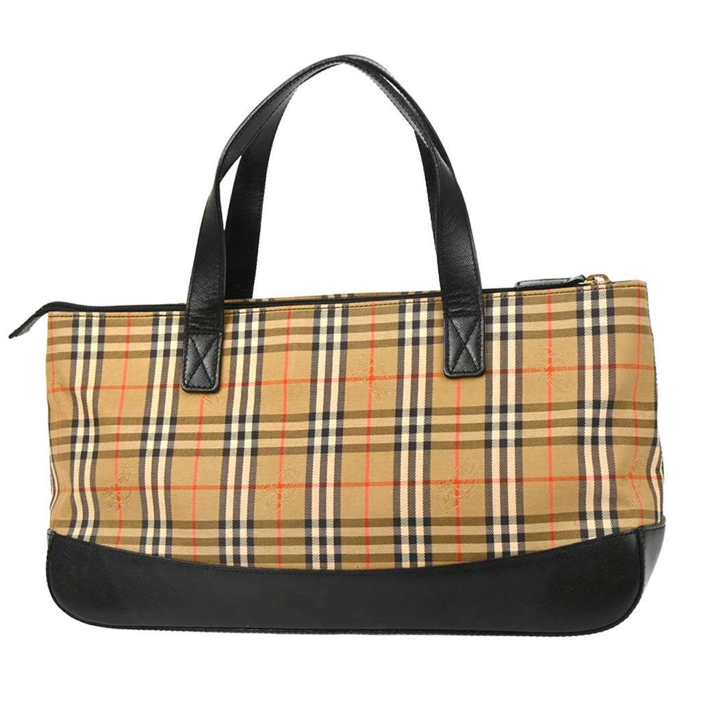 Burberry Nova Check Tote Beige Canvas Good condition - Back View