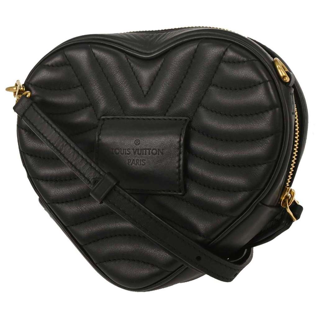 Louis Vuitton New Wave Heart Crossbody Bag Black Leather Good condition - Back View