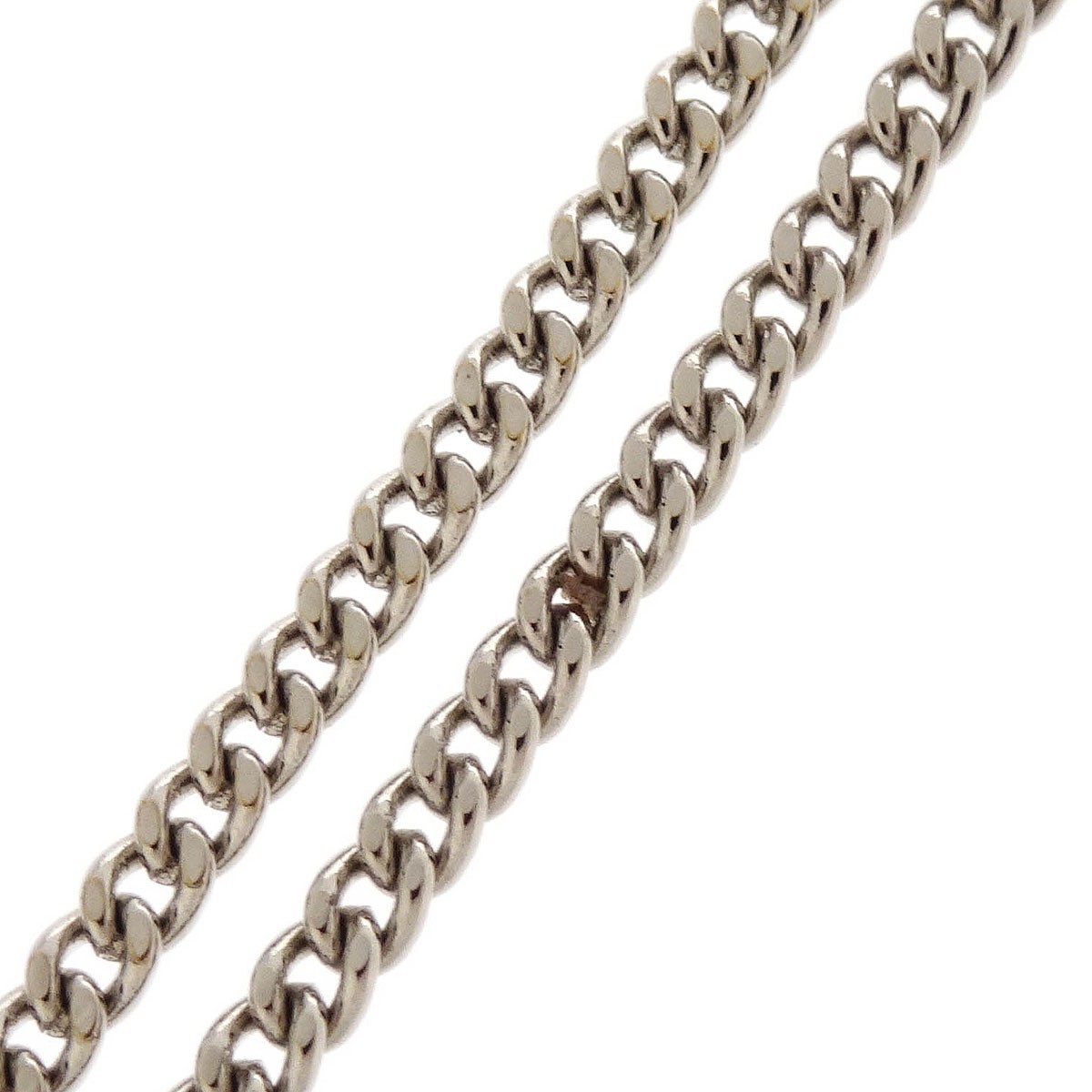 Chanel CC Cluster Drop Pendant Necklace Silver Metal Good condition - Inside View