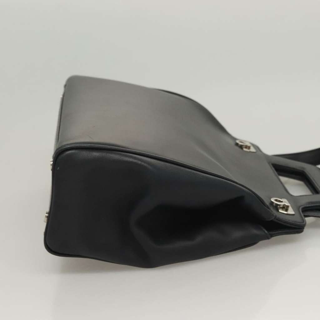 Salvatore Ferragamo Soft W Tote Black Leather Good condition - Inside View