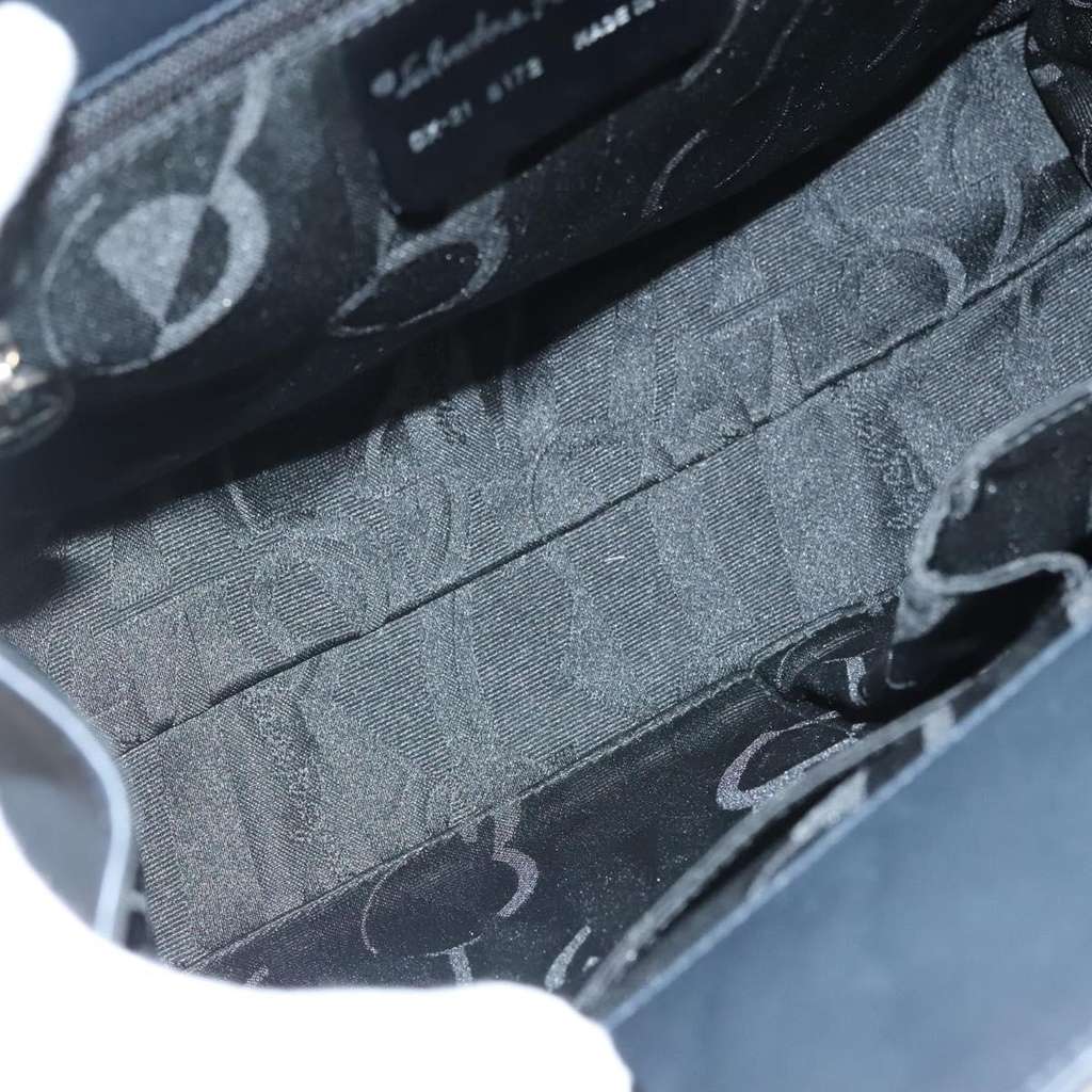 Salvatore Ferragamo Soft W Tote Black Leather Good condition - Box View