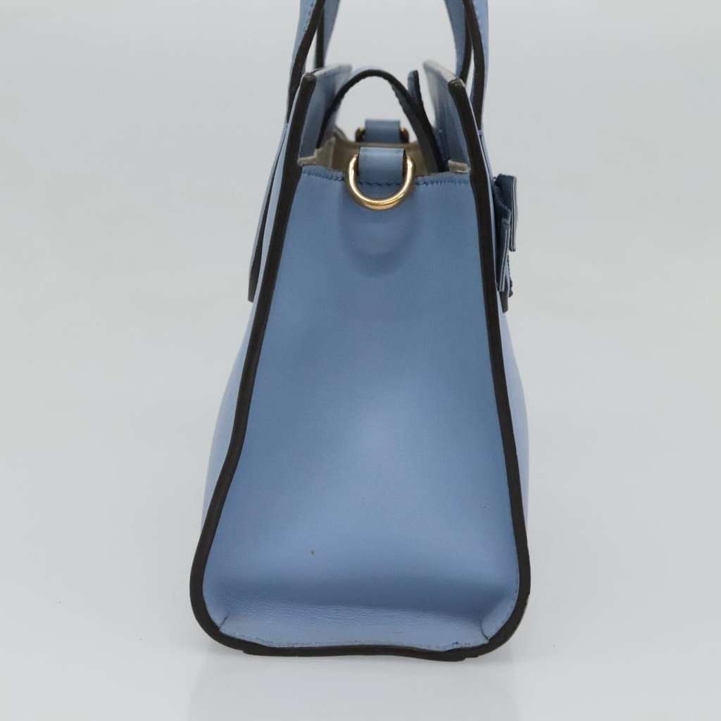 Gucci GG Ribbon Tote Blue Leather Good condition - Inside View