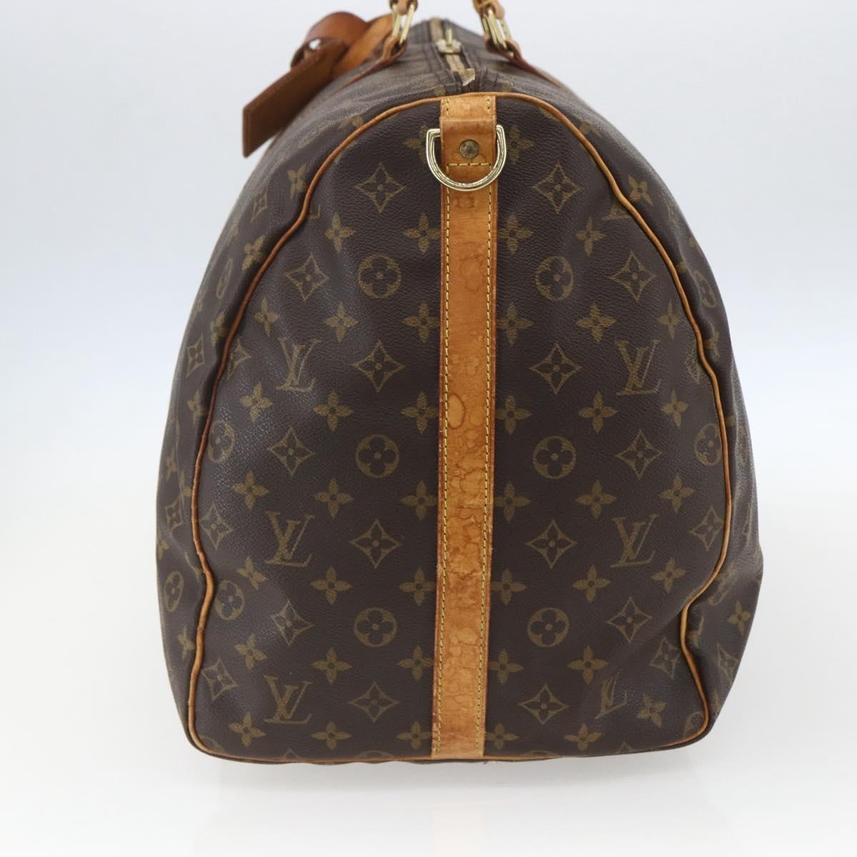 Louis Vuitton Keepall Bag Brown Canvas Fair condition - Model View