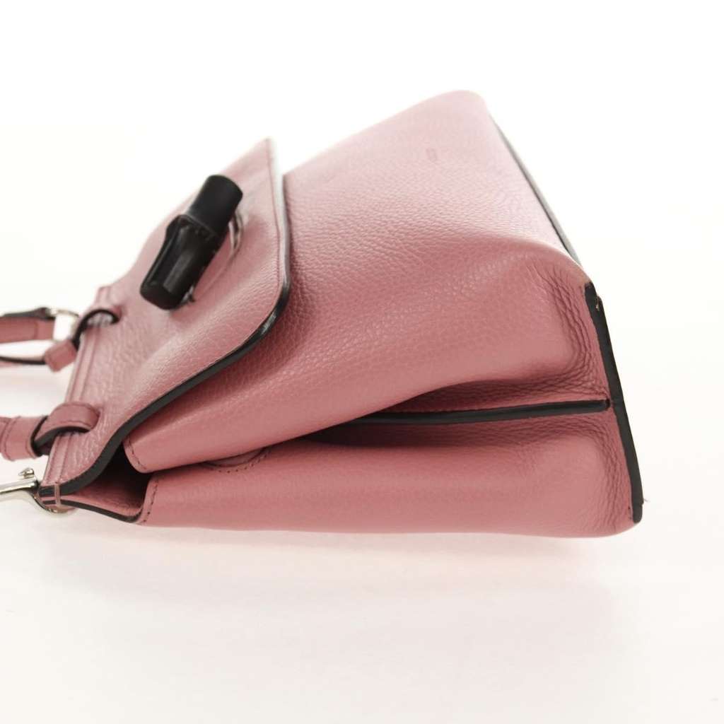 Gucci Bamboo Daily Top Handle Bag Pink Leather Good condition - Inside View