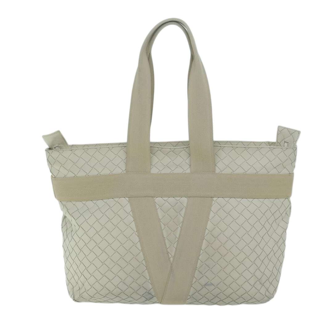 Bottega Veneta Zipped Tote White Leather Good condition - Back View
