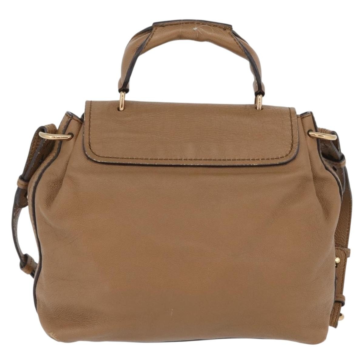 Chloe Elsie Convertible Satchel Brown Leather Good condition - Back View