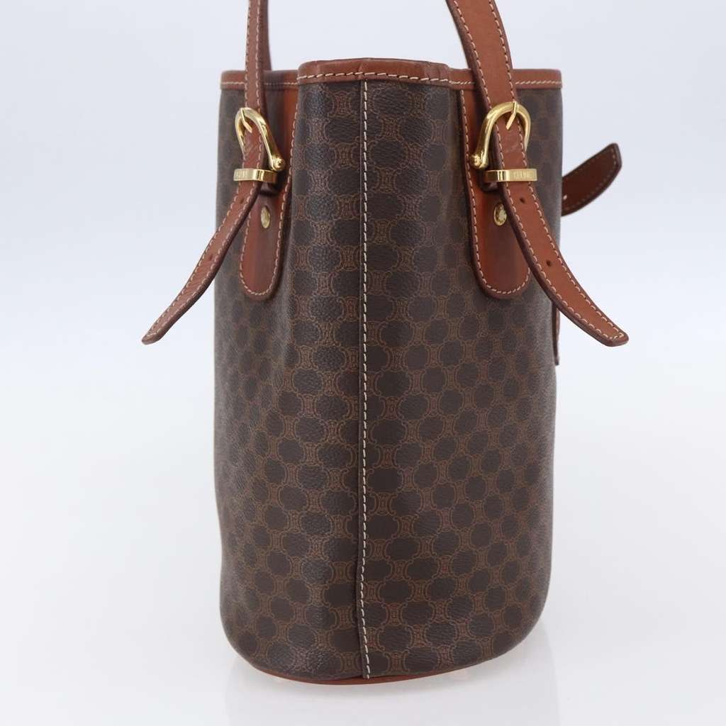 Celine Vintage Macadam Tote bag Brown Canvas Good condition - Inside View