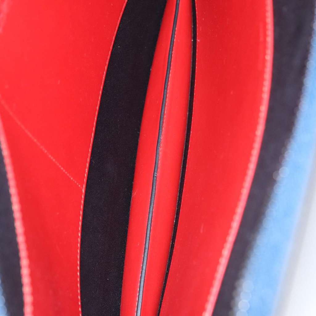 Christian Louboutin Trictrac Portfolio Bag Blue Leather Good condition - Box View