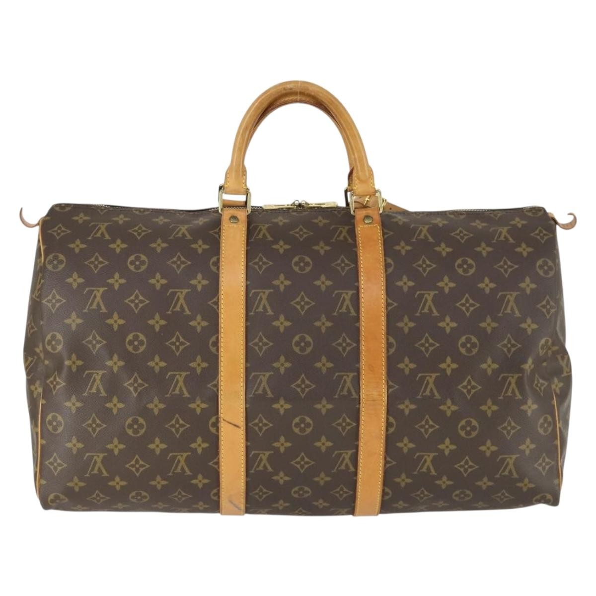 Louis Vuitton Keepall Bag Brown Canvas Good condition - Back View