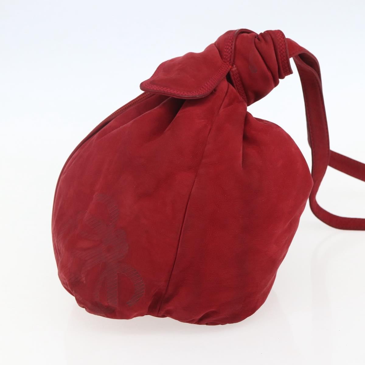 Loewe Anagram Shoulder Bag Red Suede Good condition - Inside View