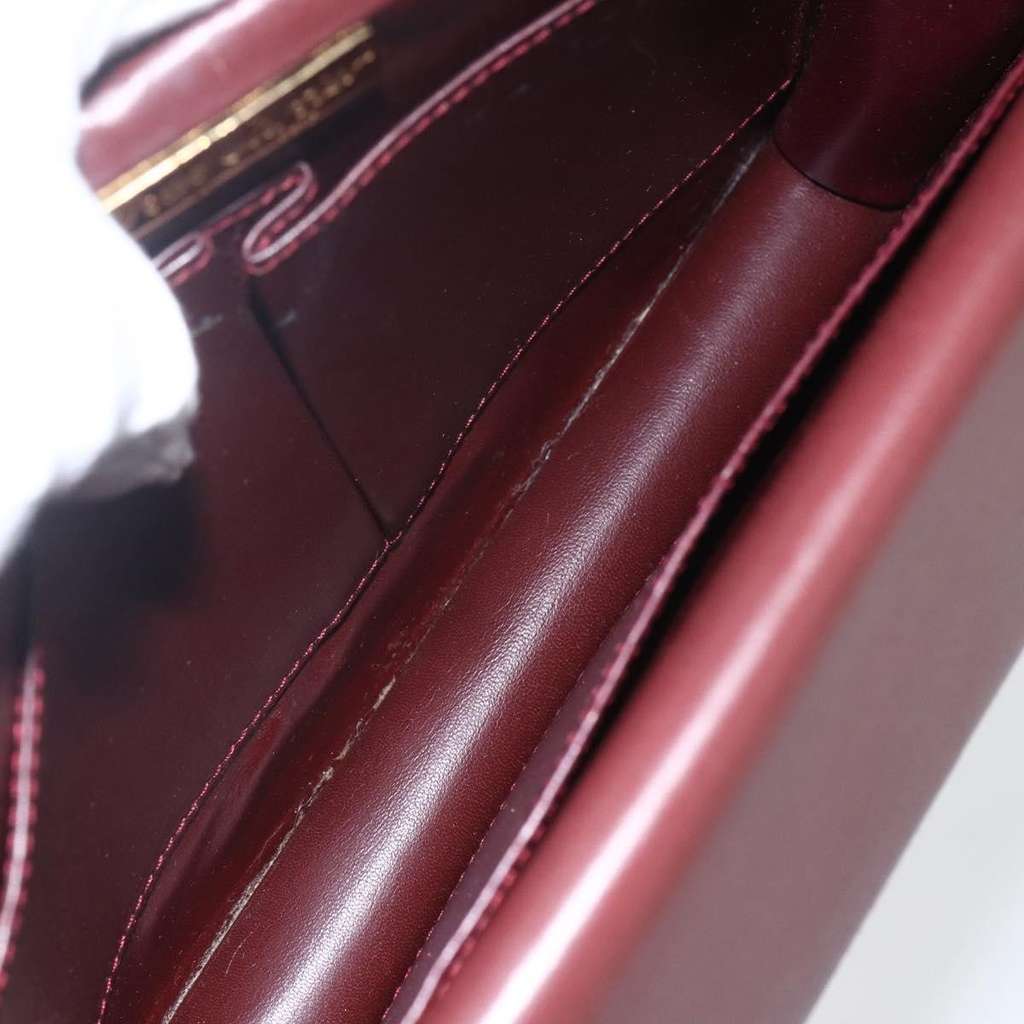 Cartier Must de Cartier Shoulder Bag Burgundy Leather Good condition - Box View