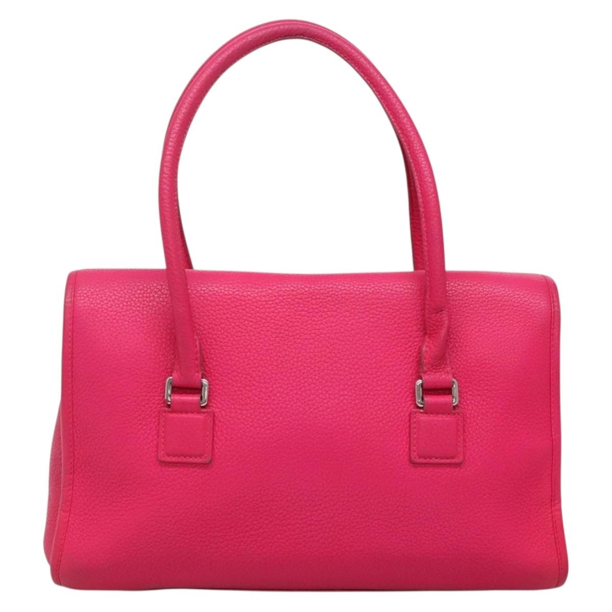 Loewe Alamo Handbag Pink Leather Good condition - Back View