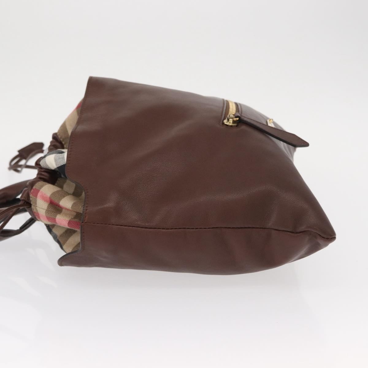 Burberry Big Crush Tote Brown Leather Good condition - Model View