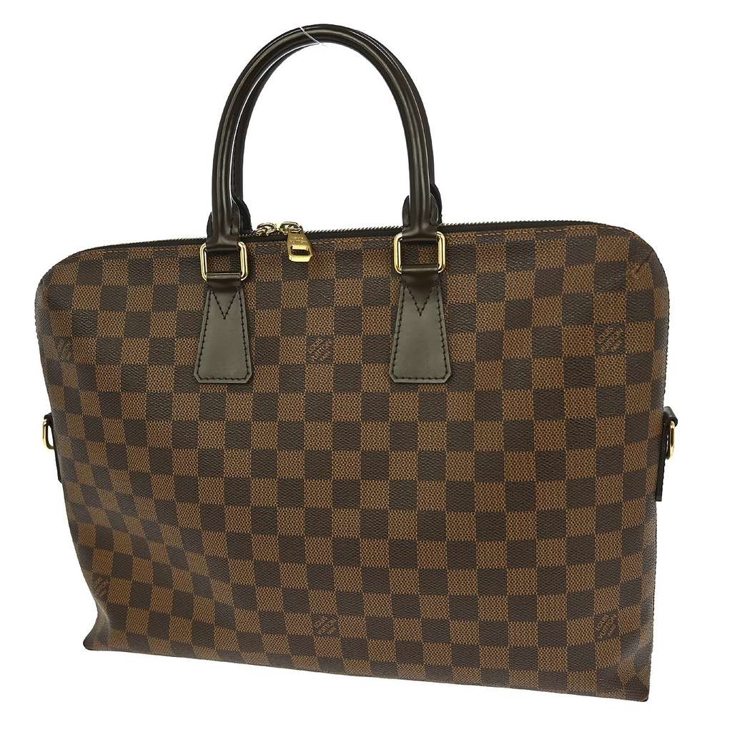 Louis Vuitton Porte-Documents Jour Bag Brown Canvas Fair condition - Back View