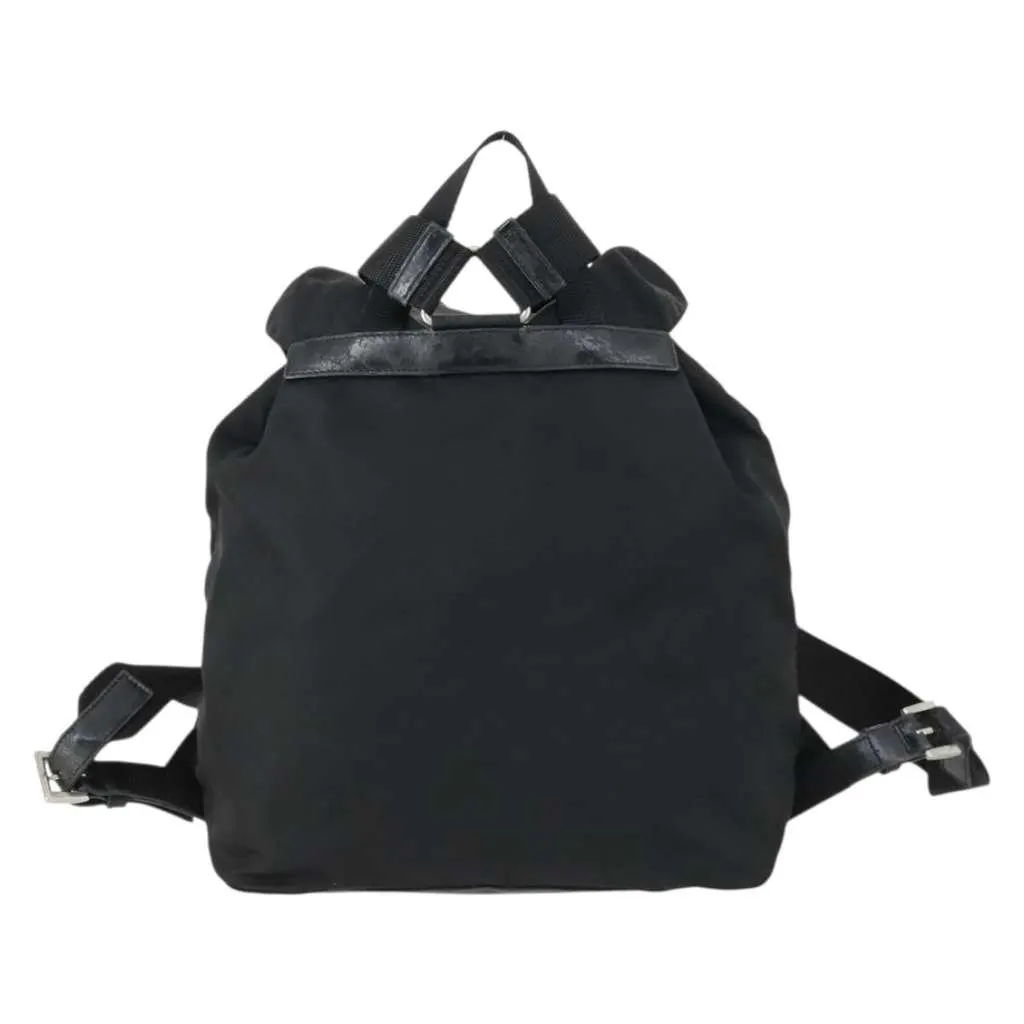 Prada Front Pocket Backpack Black Fair - Back View