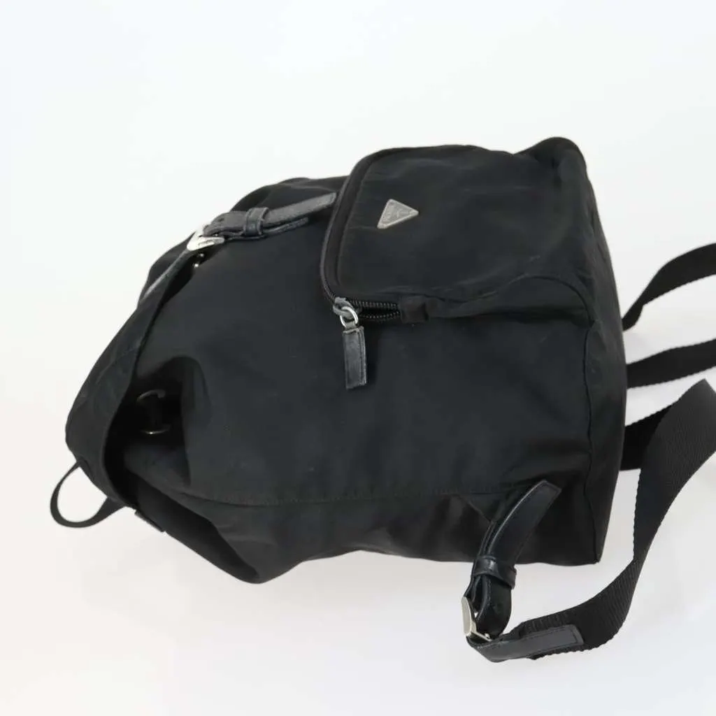 Prada Front Pocket Backpack Black Fair - Model View
