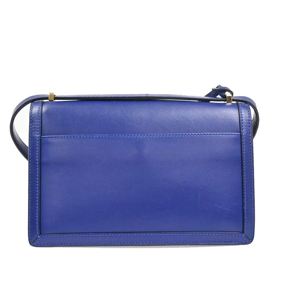 Loewe Barcelona Shoulder Bag Blue Leather Good condition - Back View