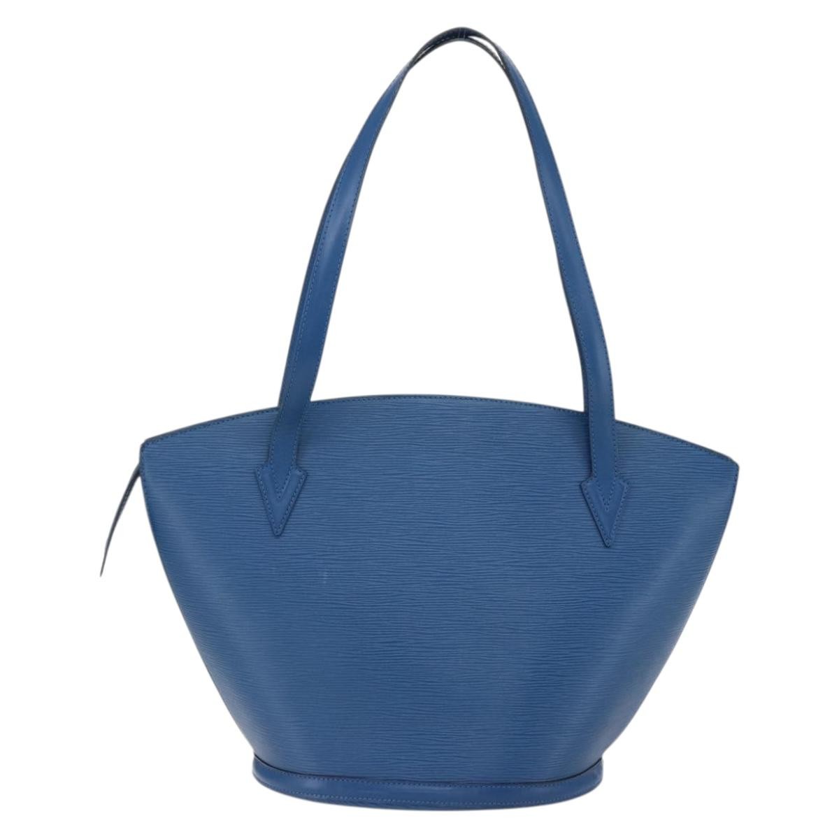 Louis Vuitton Saint Jacques Handbag Blue Leather Good condition - Back View