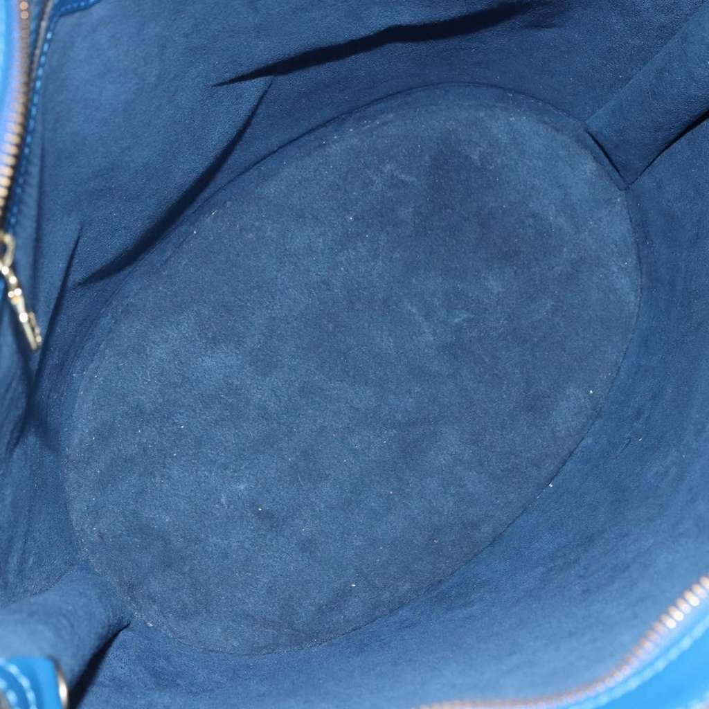 Louis Vuitton Saint Jacques Handbag Blue Leather Good condition - Box View